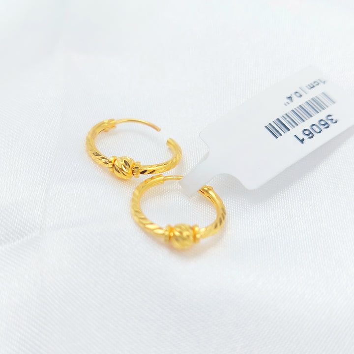 21K حلق ذبلة-مجوهرات الشيخ سعيد-Saeed Jewelry 