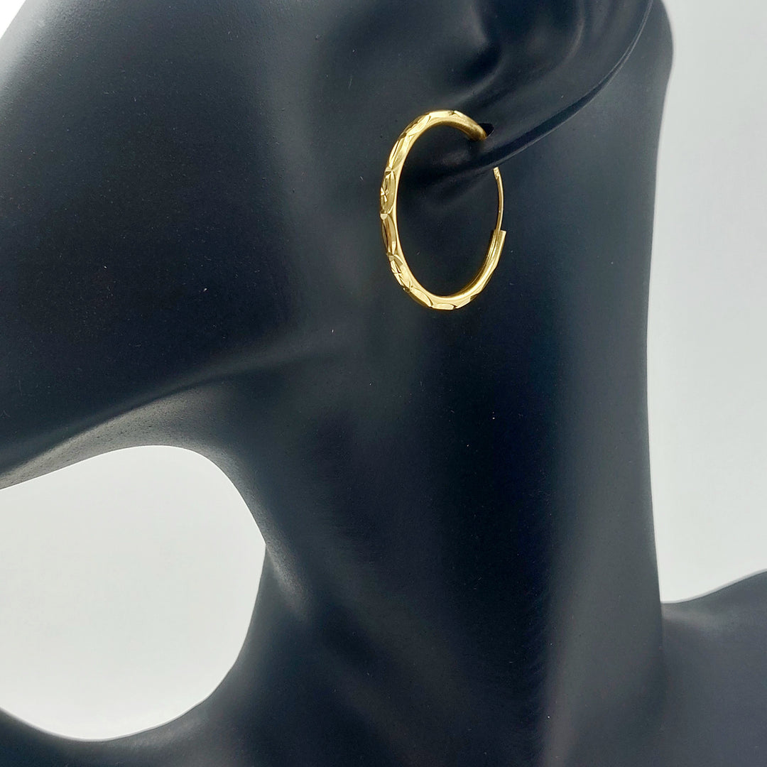 21K حلق ذبلة-مجوهرات الشيخ سعيد-Saeed Jewelry 