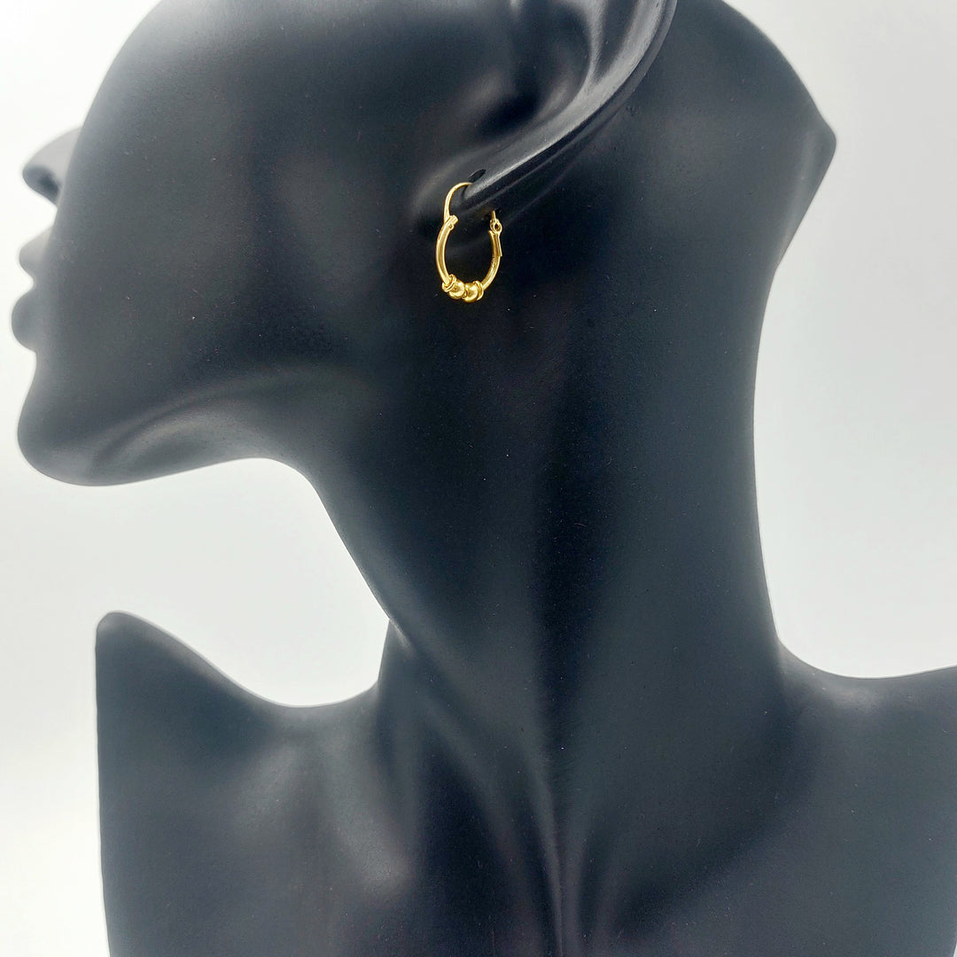 21K حلق ذبلة-مجوهرات الشيخ سعيد-Saeed Jewelry 