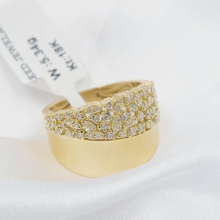 18K خاتم اكسترا مرصع-مجوهرات الشيخ سعيد-Saeed Jewelry 