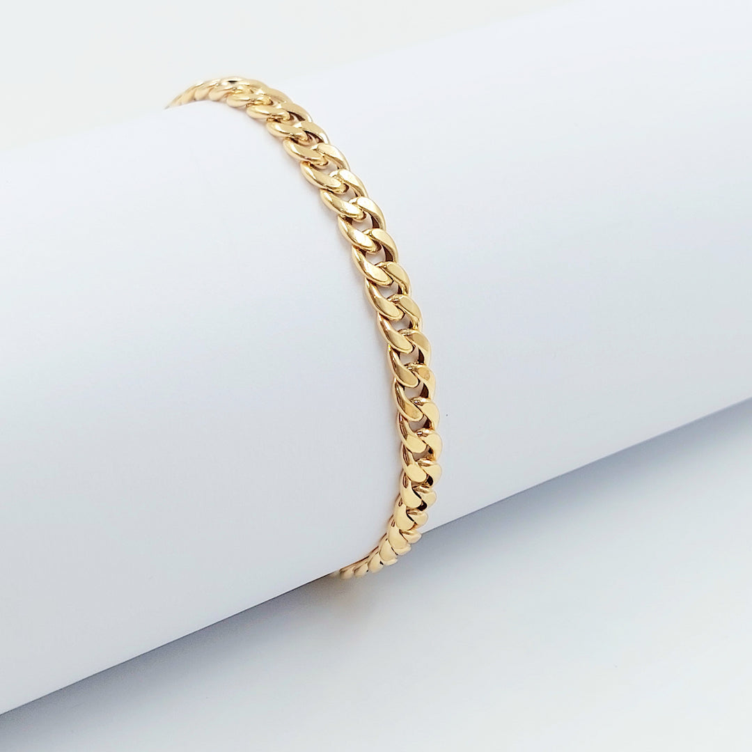 18K اسوارة جنزير مبسط-مجوهرات الشيخ سعيد-Saeed Jewelry 