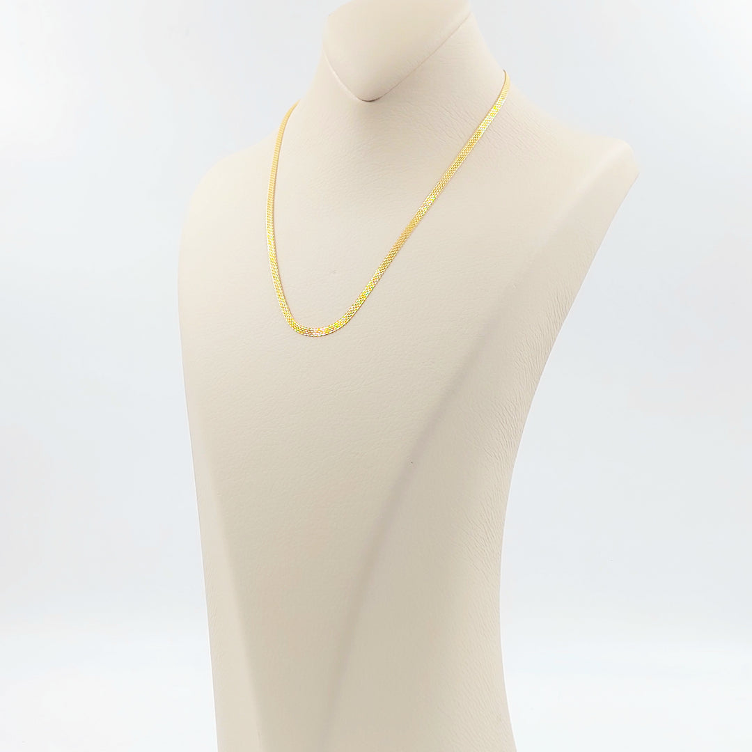 21K سنسال مبسط 3mm-مجوهرات الشيخ سعيد-Saeed Jewelry 