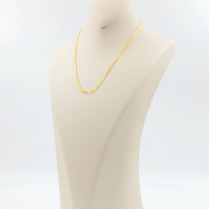 21K سنسال مبسط 3mm-مجوهرات الشيخ سعيد-Saeed Jewelry 