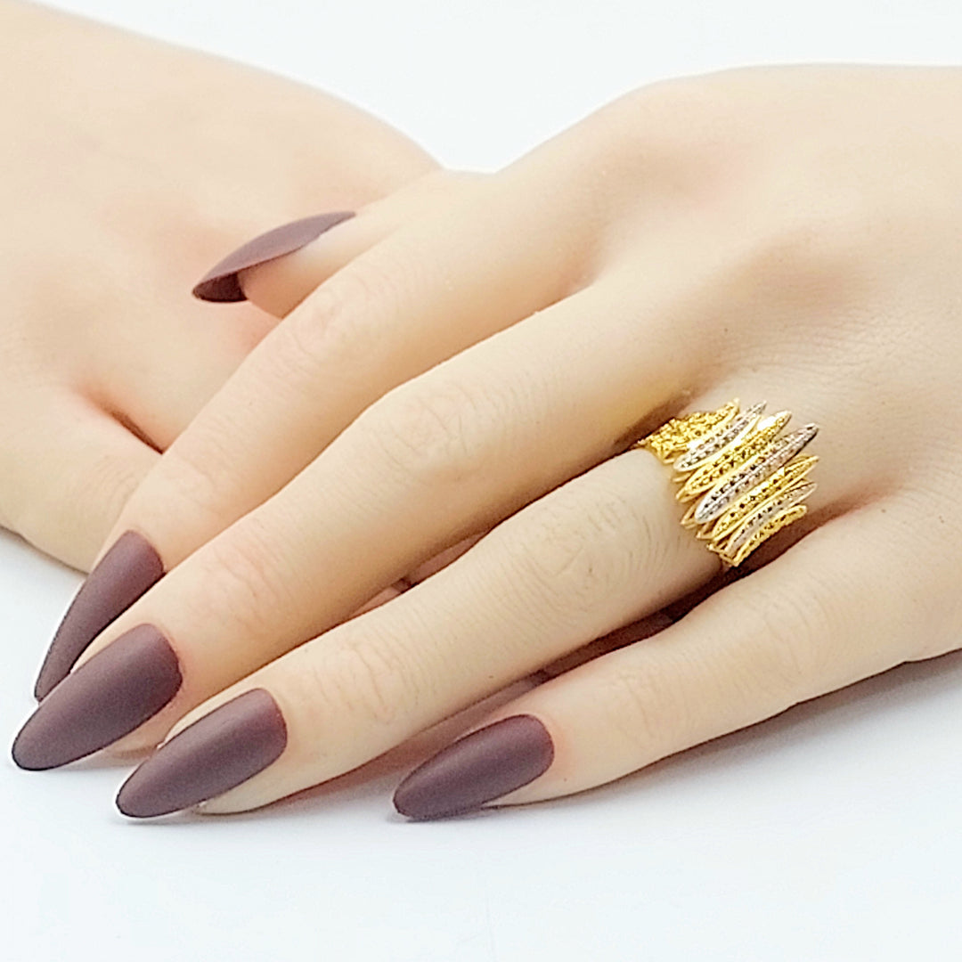 21K خاتم اجنحة اكسترا-مجوهرات الشيخ سعيد-Saeed Jewelry 