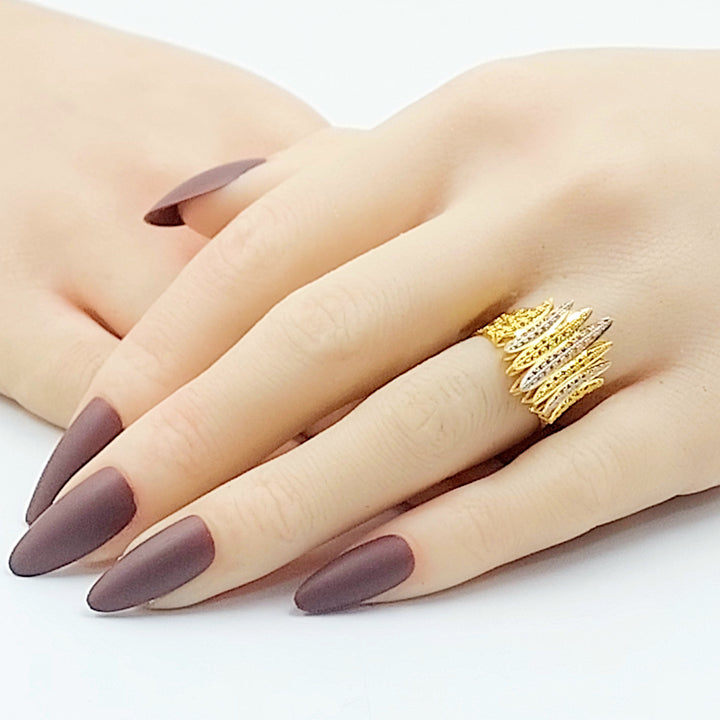 21K خاتم اجنحة اكسترا-مجوهرات الشيخ سعيد-Saeed Jewelry 