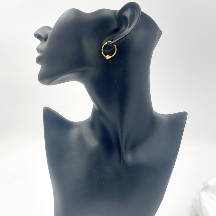 21K حلق ذبلة-مجوهرات الشيخ سعيد-Saeed Jewelry 