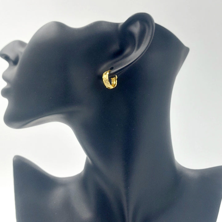 21K حلق ذبلة-مجوهرات الشيخ سعيد-Saeed Jewelry 