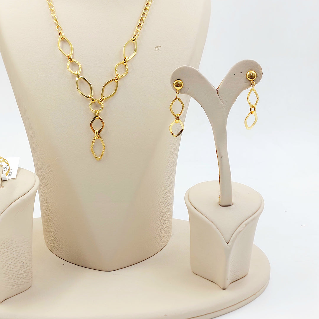 21K طقم جنزير-مجوهرات الشيخ سعيد-Saeed Jewelry 