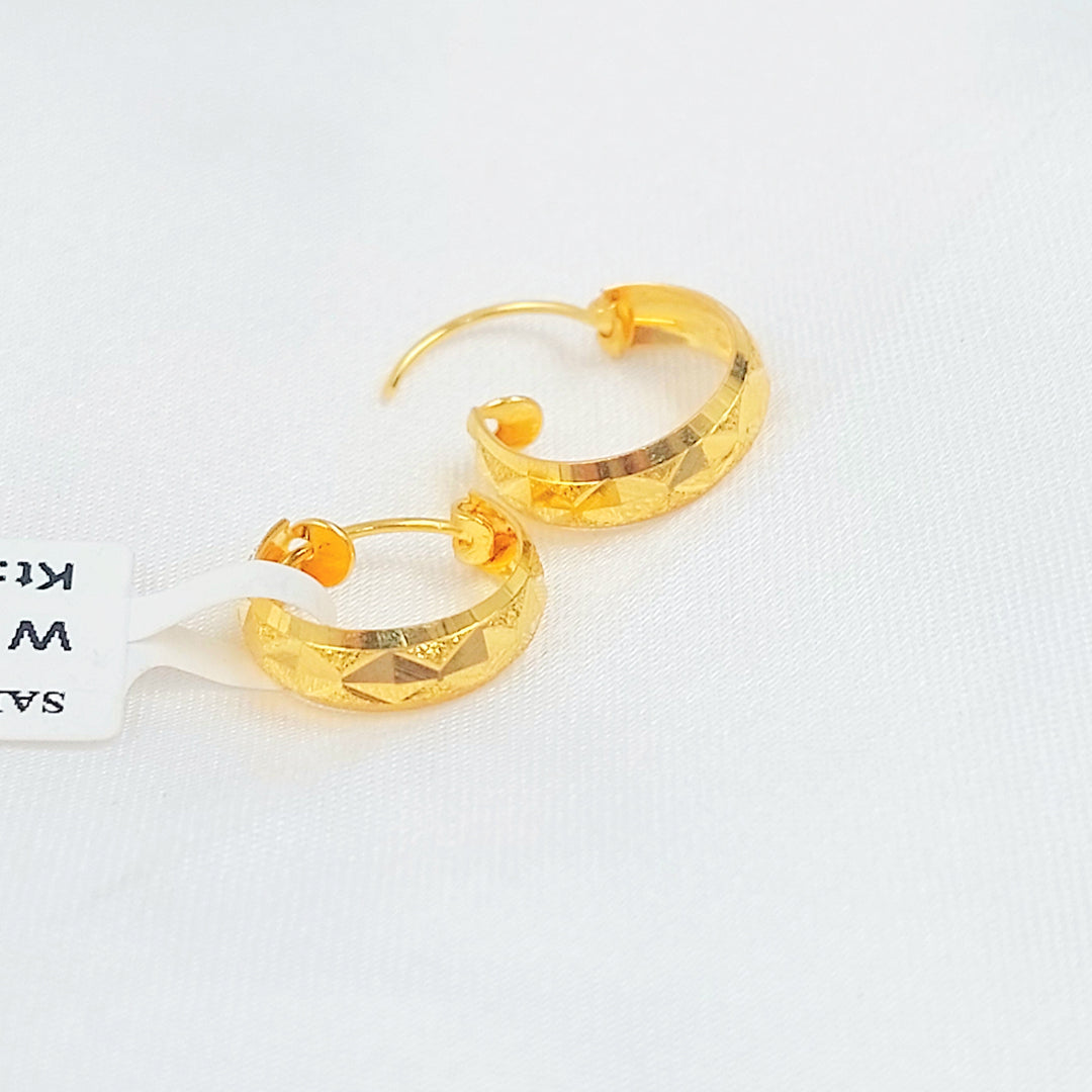 21K حلق ذبلة-مجوهرات الشيخ سعيد-Saeed Jewelry 