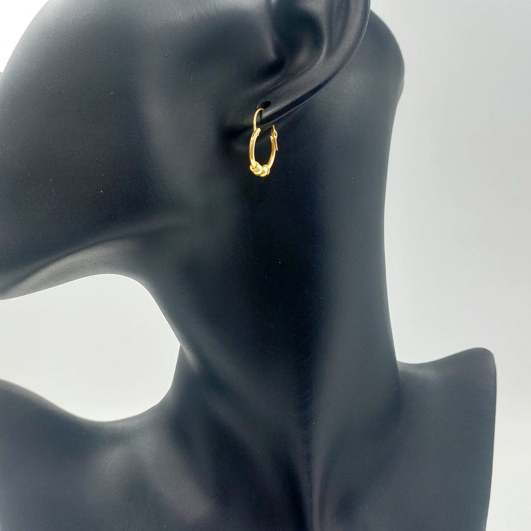 21K حلق ذبلة-مجوهرات الشيخ سعيد-Saeed Jewelry 