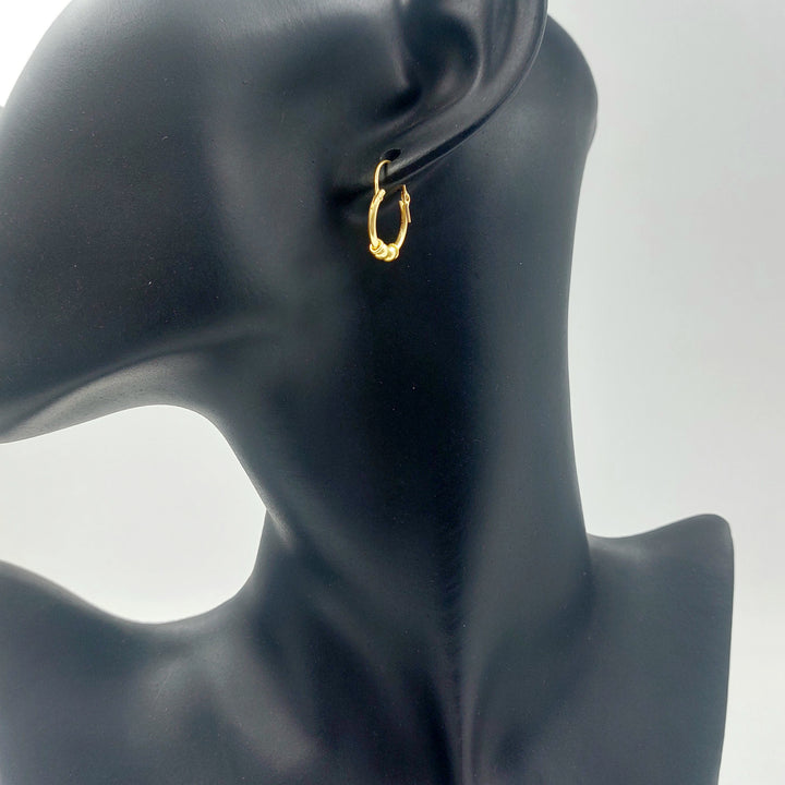 21K حلق ذبلة-مجوهرات الشيخ سعيد-Saeed Jewelry 