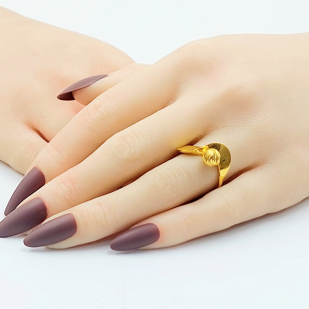 21K خاتم طابات اكسترا-مجوهرات الشيخ سعيد-Saeed Jewelry 