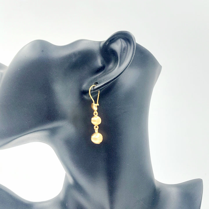 21K حلق مسبحة اكسترا-مجوهرات الشيخ سعيد-Saeed Jewelry 