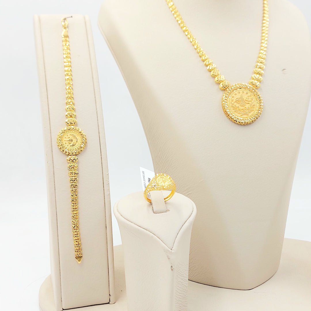 21K طقم رشادي اكسترا-مجوهرات الشيخ سعيد-Saeed Jewelry 