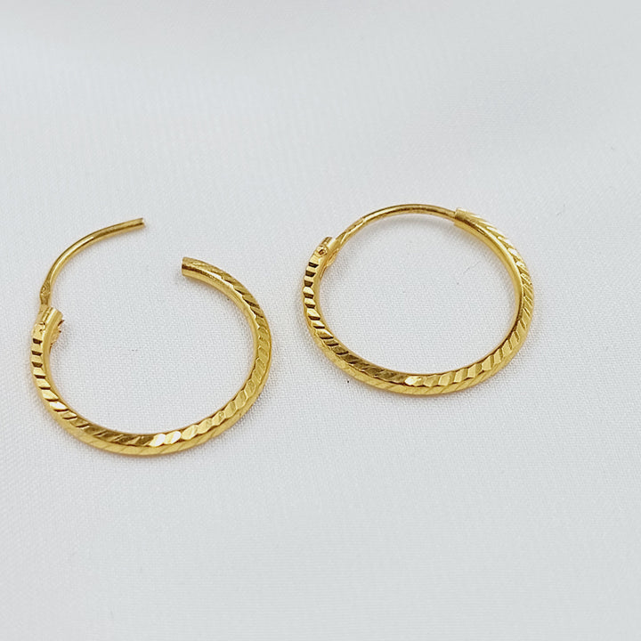 21K حلق ذبلة-مجوهرات الشيخ سعيد-Saeed Jewelry 