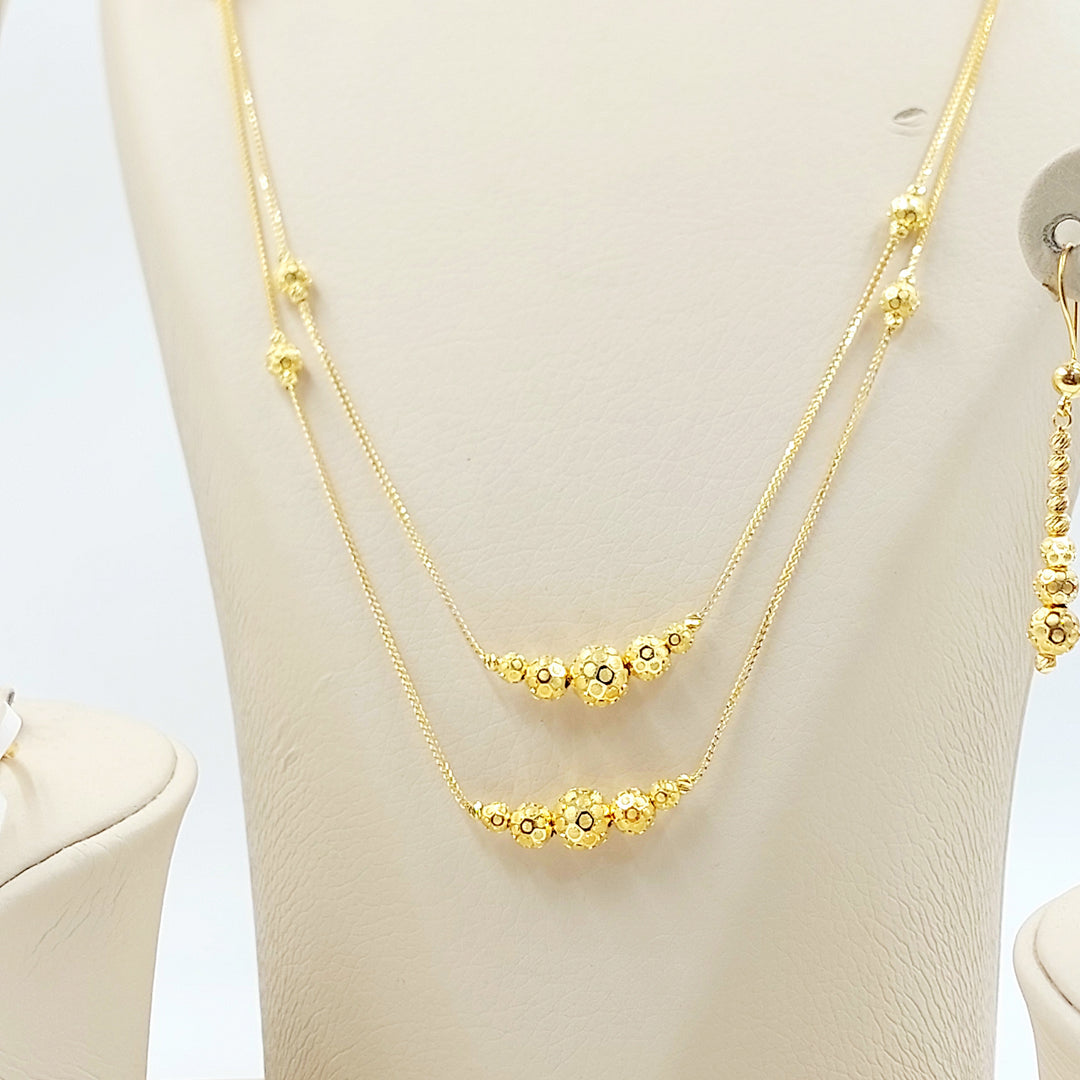 21K طقم طابات ناعم-مجوهرات الشيخ سعيد-Saeed Jewelry 