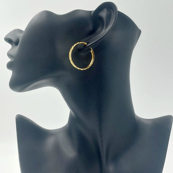 21K حلق ذبلة-مجوهرات الشيخ سعيد-Saeed Jewelry 