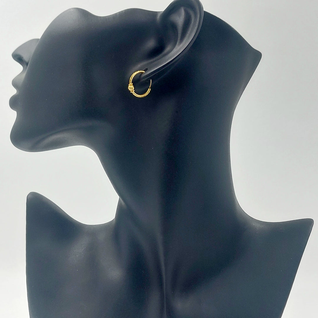 21K حلق ذبلة-مجوهرات الشيخ سعيد-Saeed Jewelry 