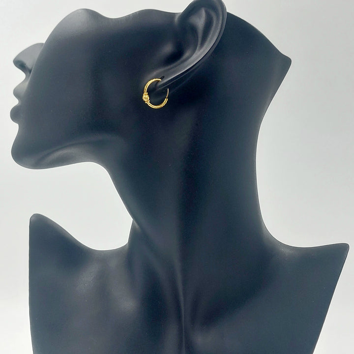 21K حلق ذبلة-مجوهرات الشيخ سعيد-Saeed Jewelry 