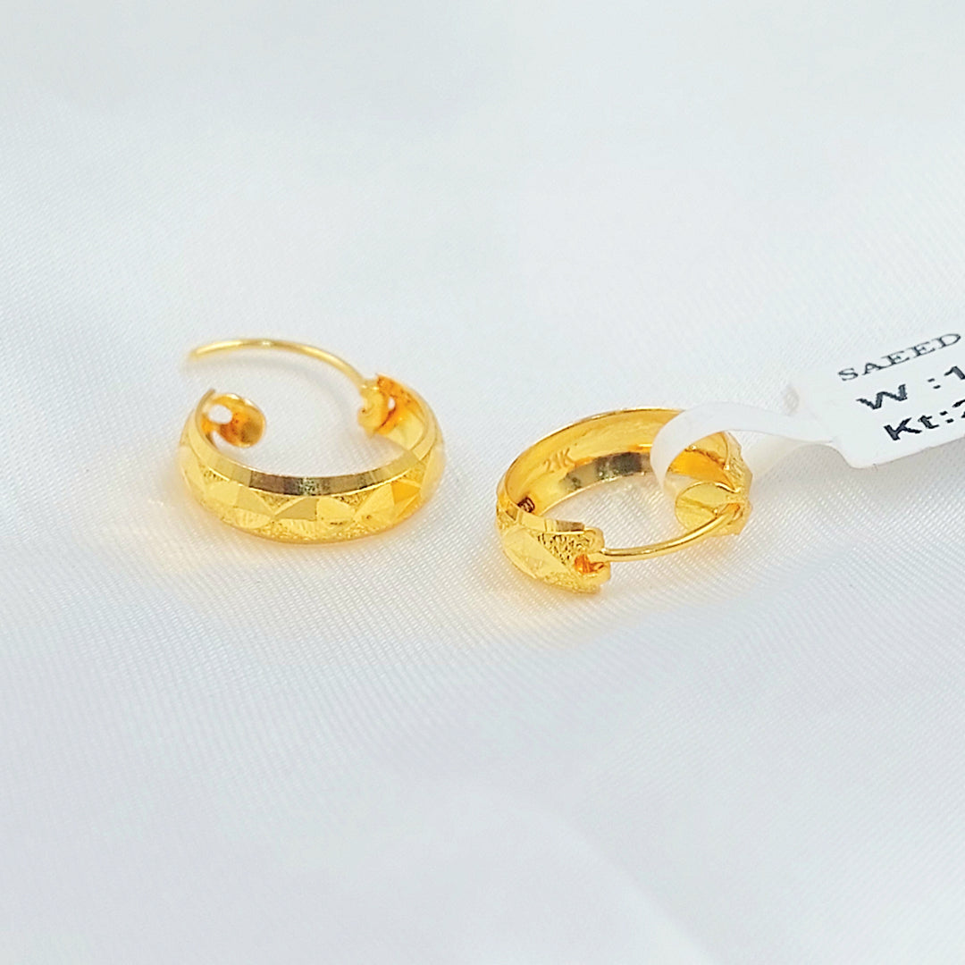 21K حلق ذبلة-مجوهرات الشيخ سعيد-Saeed Jewelry 