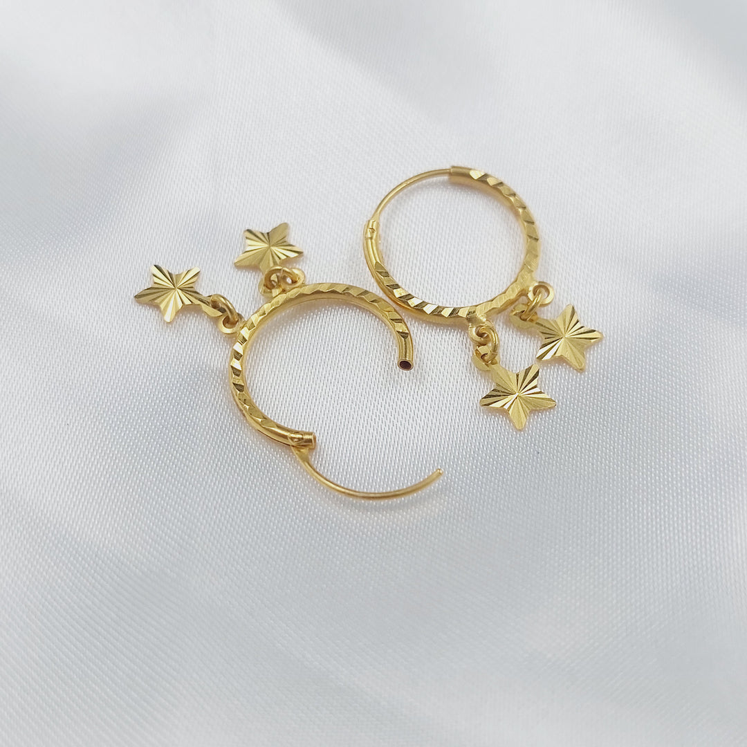 21K حلق ذبلة دنانديش-مجوهرات الشيخ سعيد-Saeed Jewelry 