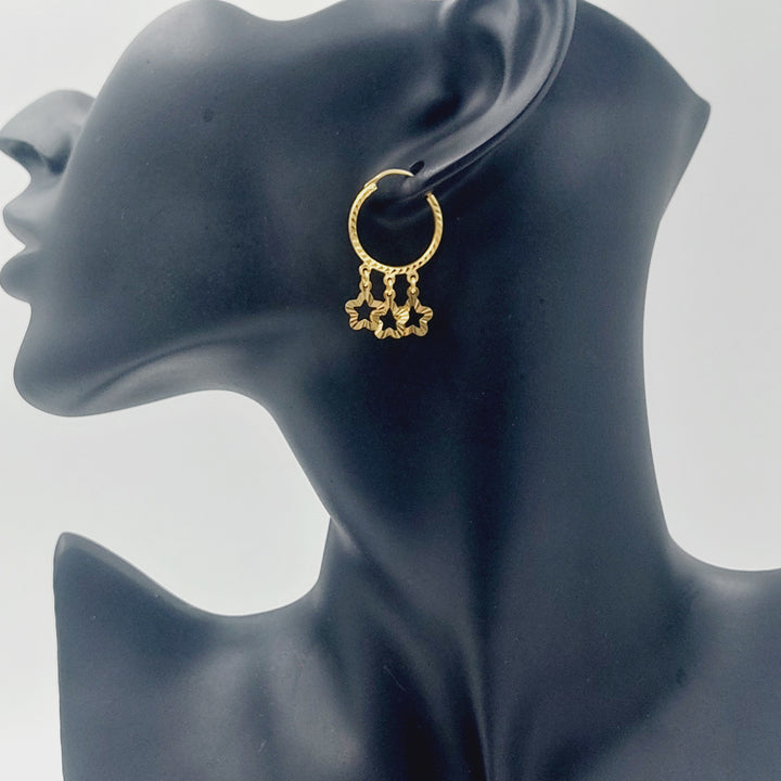 21K حلق ذبلة دنانديش-مجوهرات الشيخ سعيد-Saeed Jewelry 