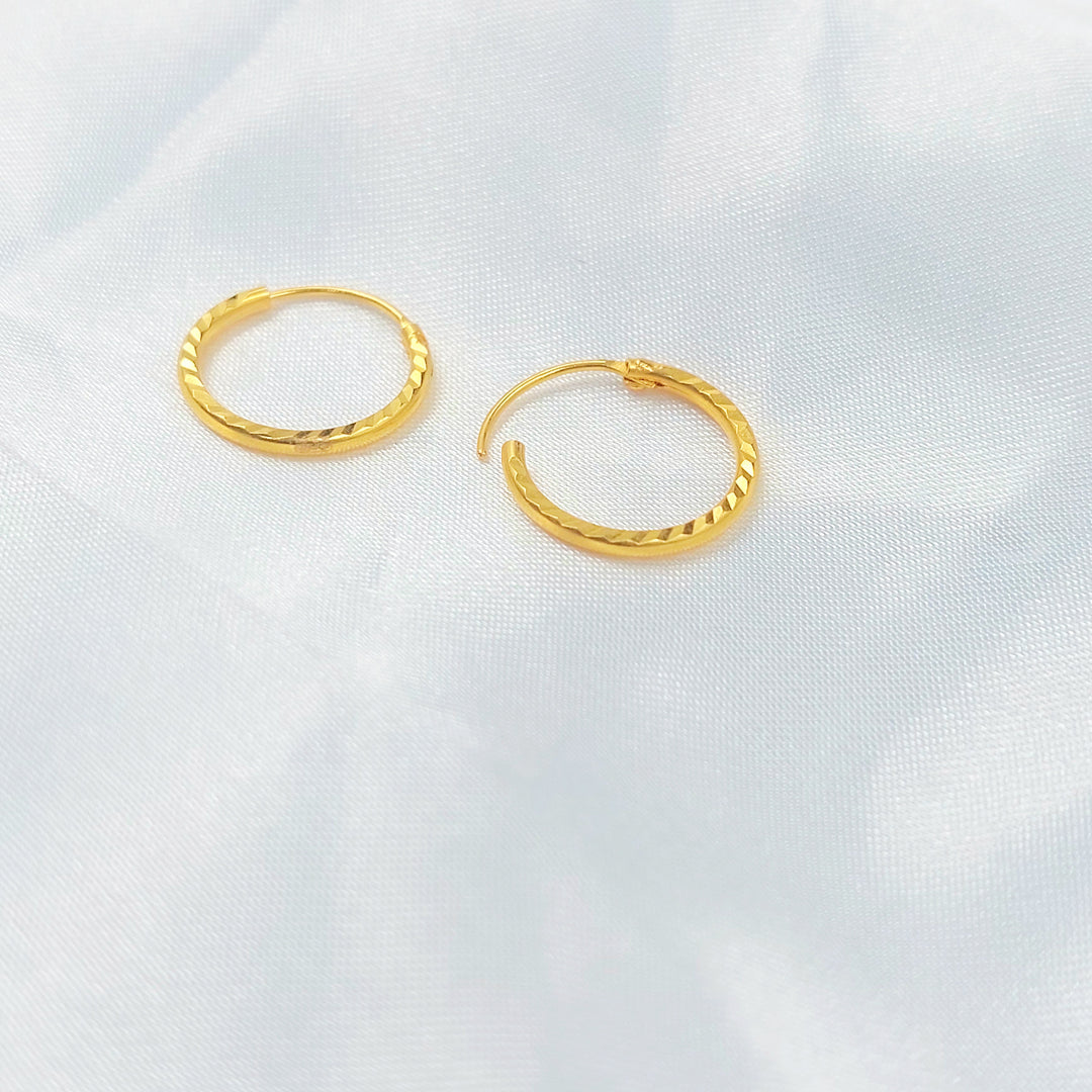 21K حلق ذبلة-مجوهرات الشيخ سعيد-Saeed Jewelry 