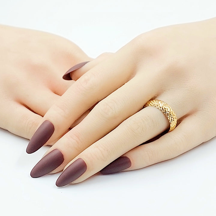 21K ذبلة سداسي سادة-مجوهرات الشيخ سعيد-Saeed Jewelry 