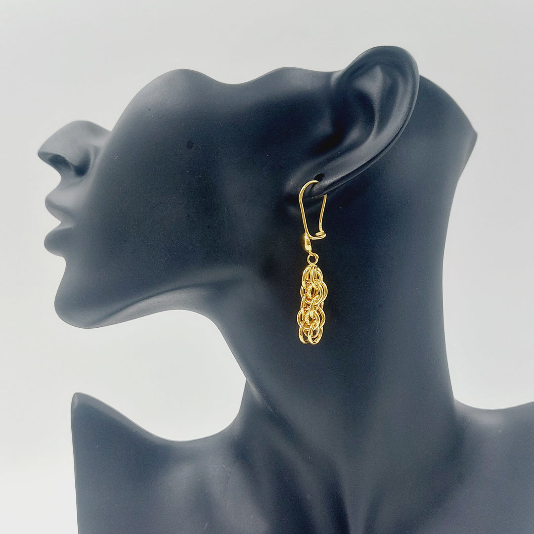 21K حلق شنكل-مجوهرات الشيخ سعيد-Saeed Jewelry 