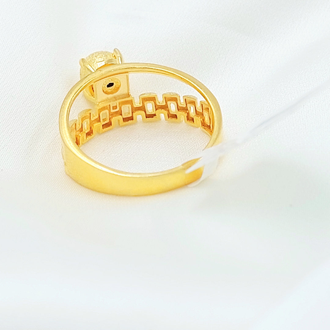 21K خاتم طابات اكسترا-مجوهرات الشيخ سعيد-Saeed Jewelry 