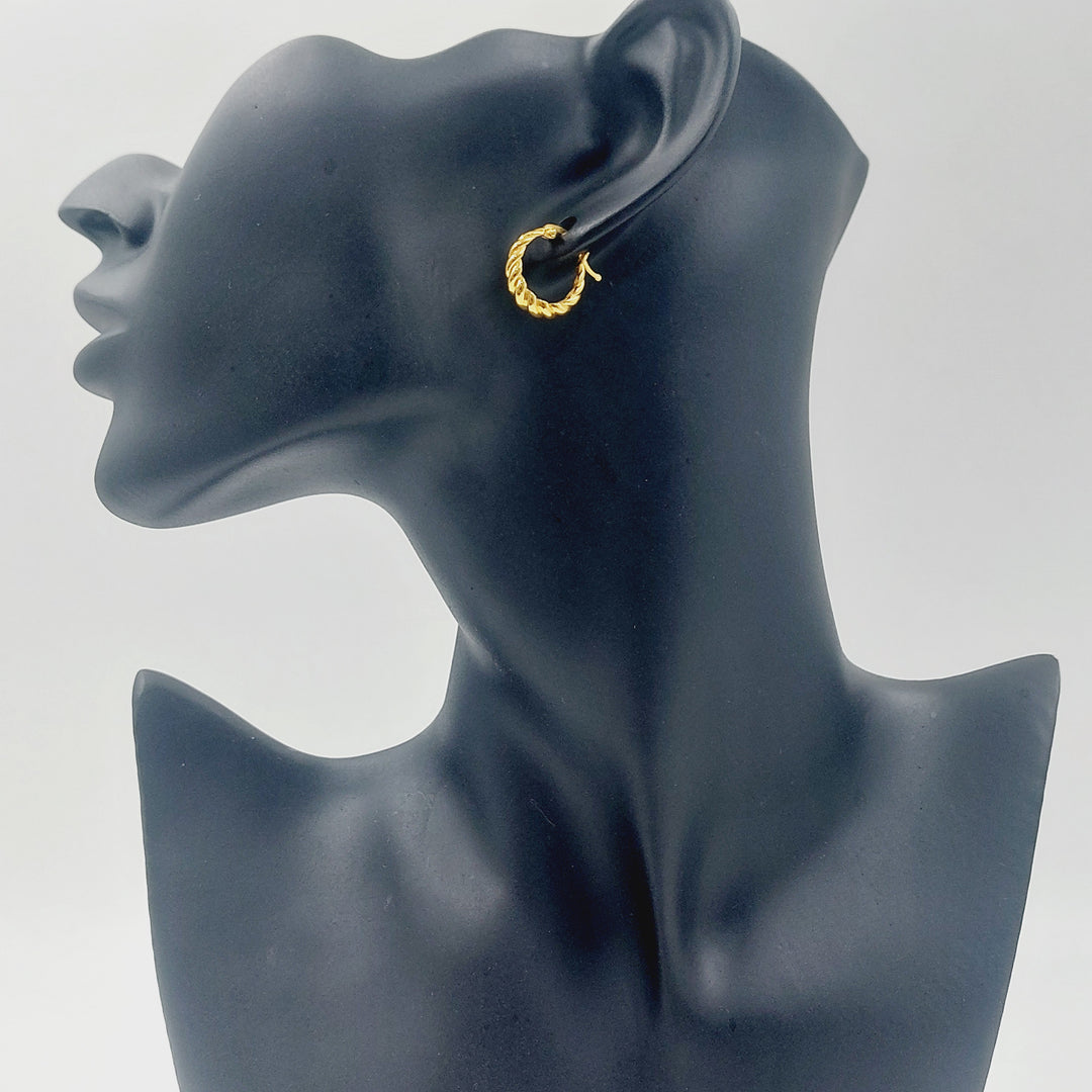 21K حلق ذبلة اكسترا-مجوهرات الشيخ سعيد-Saeed Jewelry 