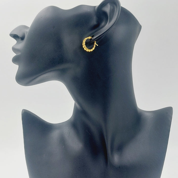 21K حلق ذبلة اكسترا-مجوهرات الشيخ سعيد-Saeed Jewelry 