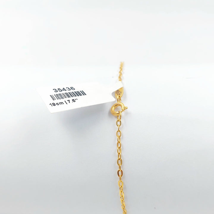 21K اسوارة ورق الشجر-مجوهرات الشيخ سعيد-Saeed Jewelry 