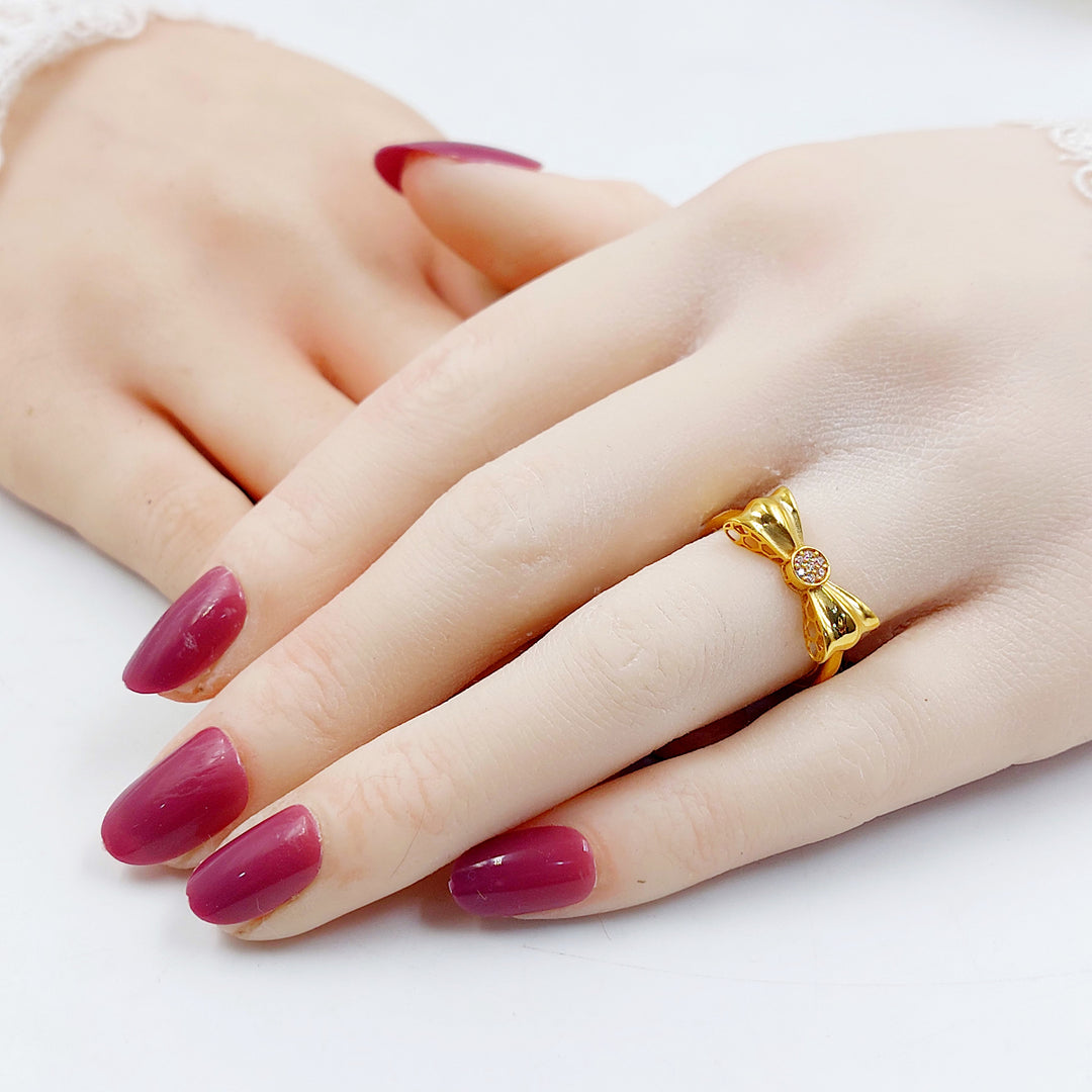 21K خاتم شكلة مرصع-مجوهرات الشيخ سعيد-Saeed Jewelry 