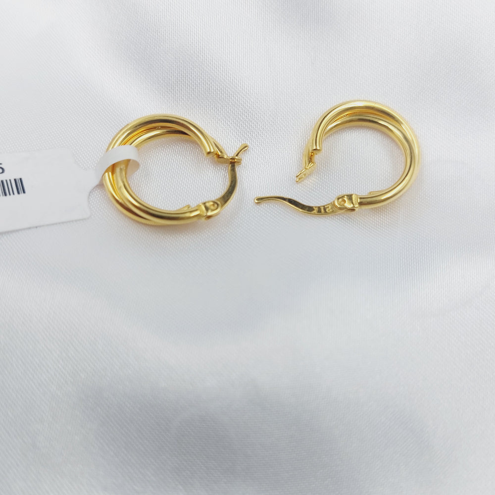 21K حلق ذبلة اكسترا-مجوهرات الشيخ سعيد-Saeed Jewelry 