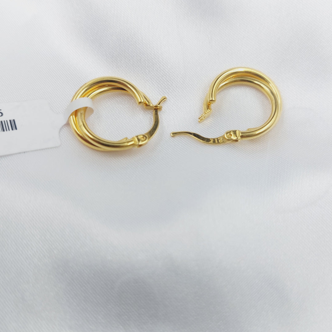 21K حلق ذبلة اكسترا-مجوهرات الشيخ سعيد-Saeed Jewelry 