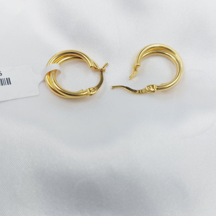 21K حلق ذبلة اكسترا-مجوهرات الشيخ سعيد-Saeed Jewelry 