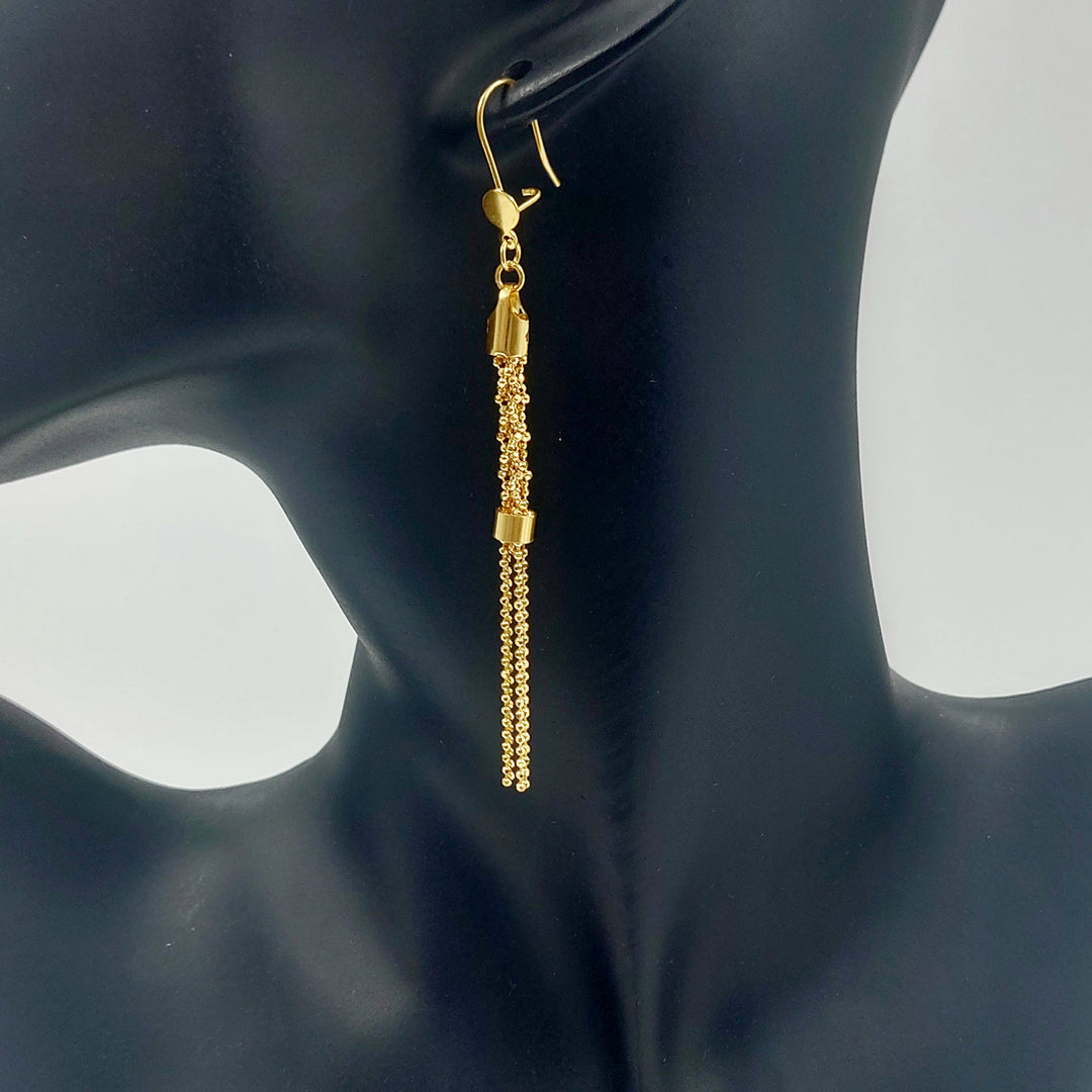 21K حلق فانسي اكسترا-مجوهرات الشيخ سعيد-Saeed Jewelry 