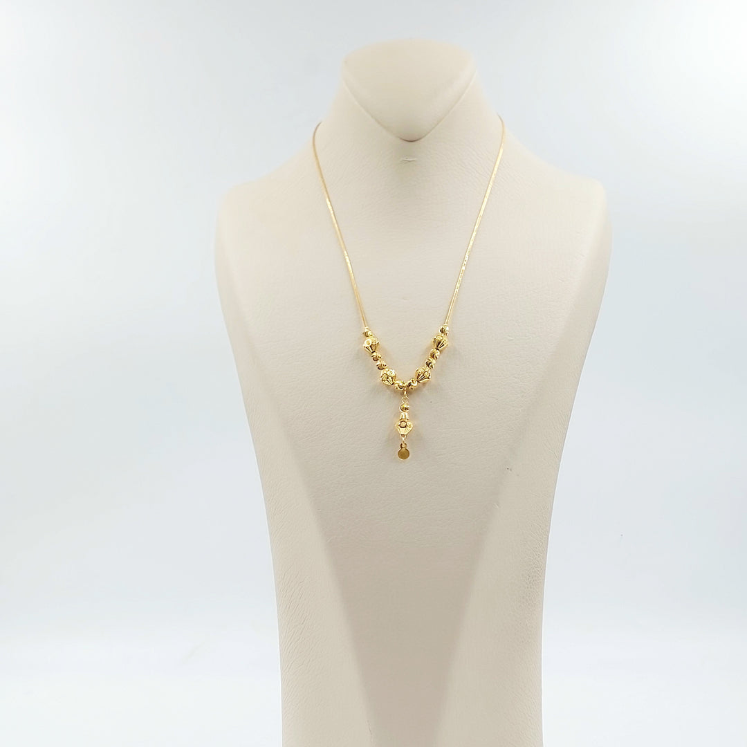 21K عقد مسبحة طابات-مجوهرات الشيخ سعيد-Saeed Jewelry 
