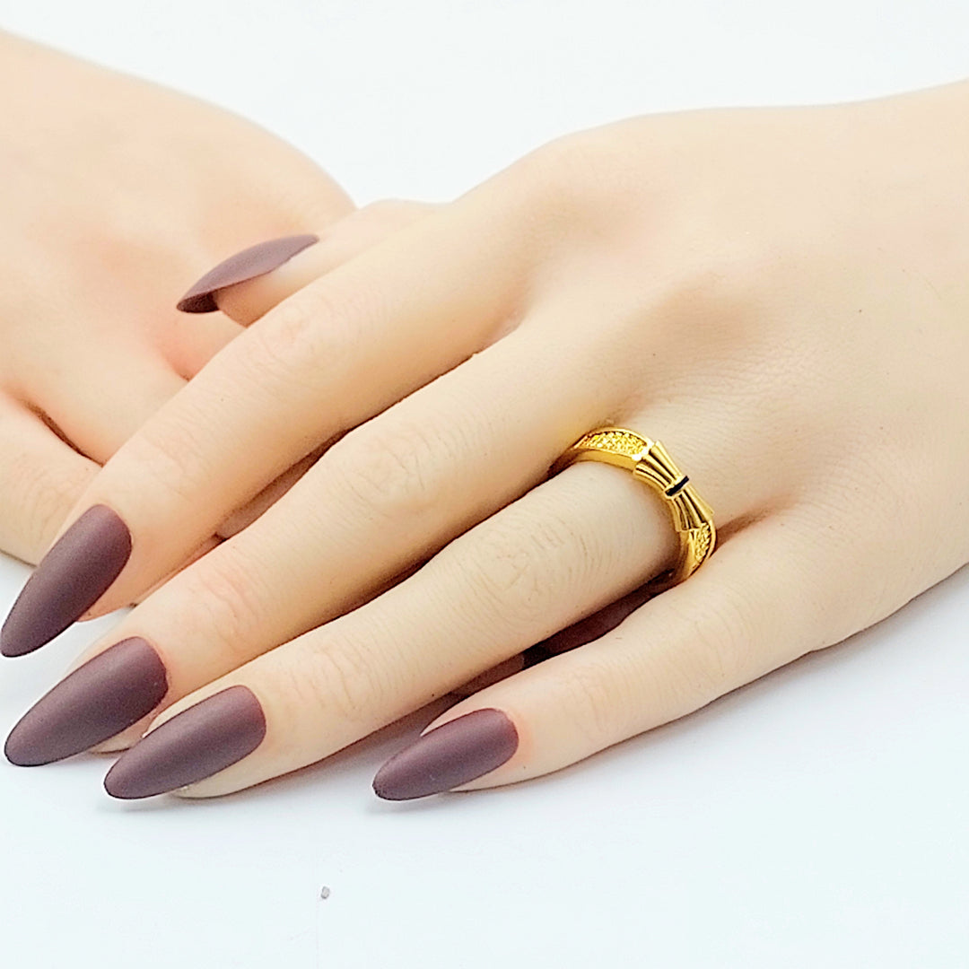 21K خاتم شكلة اكسترا-مجوهرات الشيخ سعيد-Saeed Jewelry 