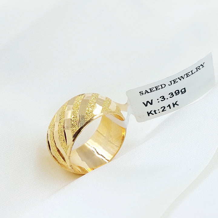 21K ذبلة رشة السكر عريض-مجوهرات الشيخ سعيد-Saeed Jewelry 