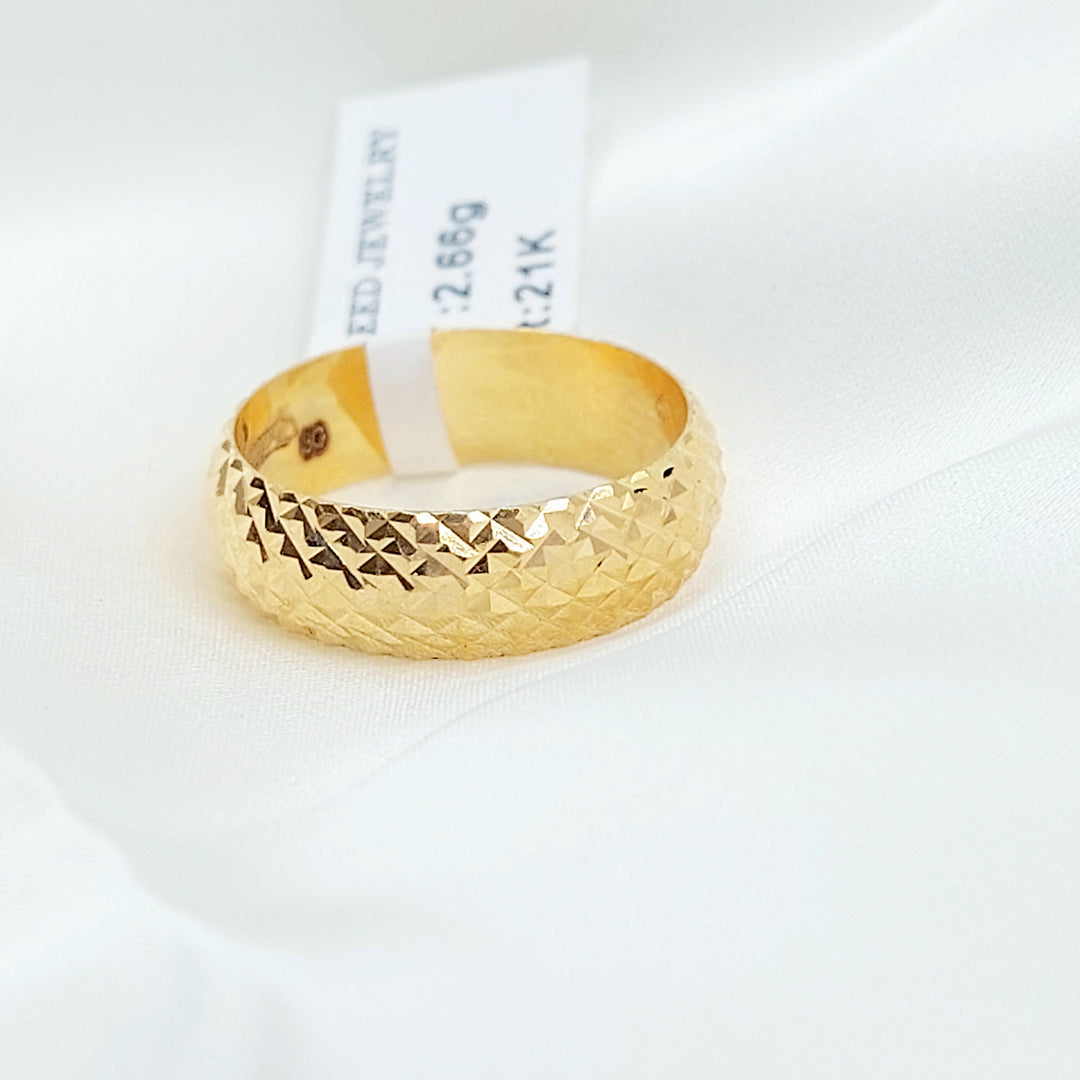 21K ذبلة سداسي سادة-مجوهرات الشيخ سعيد-Saeed Jewelry 