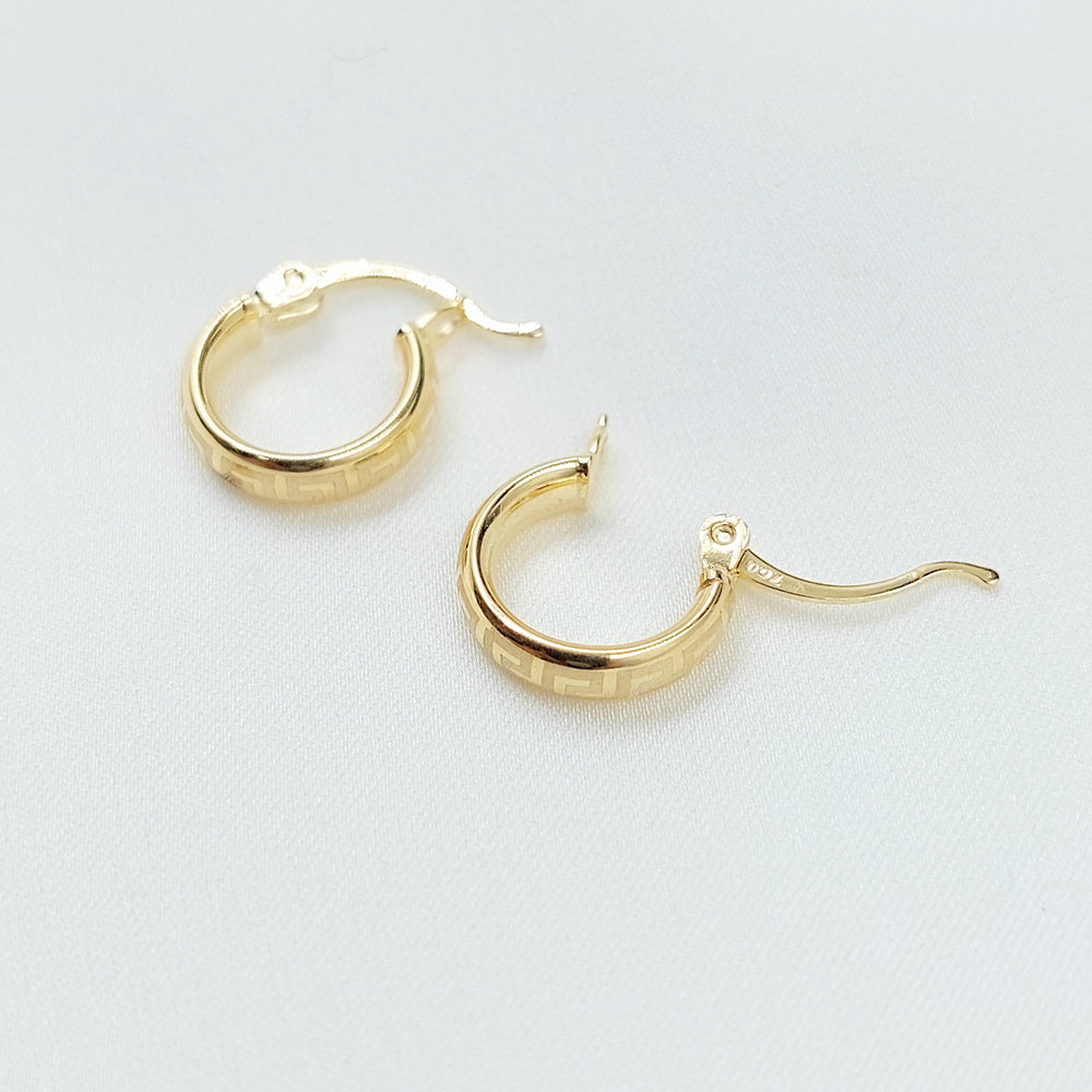 18K حلق ذبلة اطفال-مجوهرات الشيخ سعيد-Saeed Jewelry 