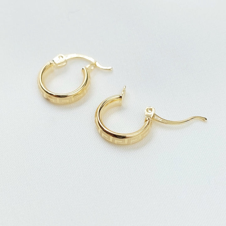 18K حلق ذبلة اطفال-مجوهرات الشيخ سعيد-Saeed Jewelry 
