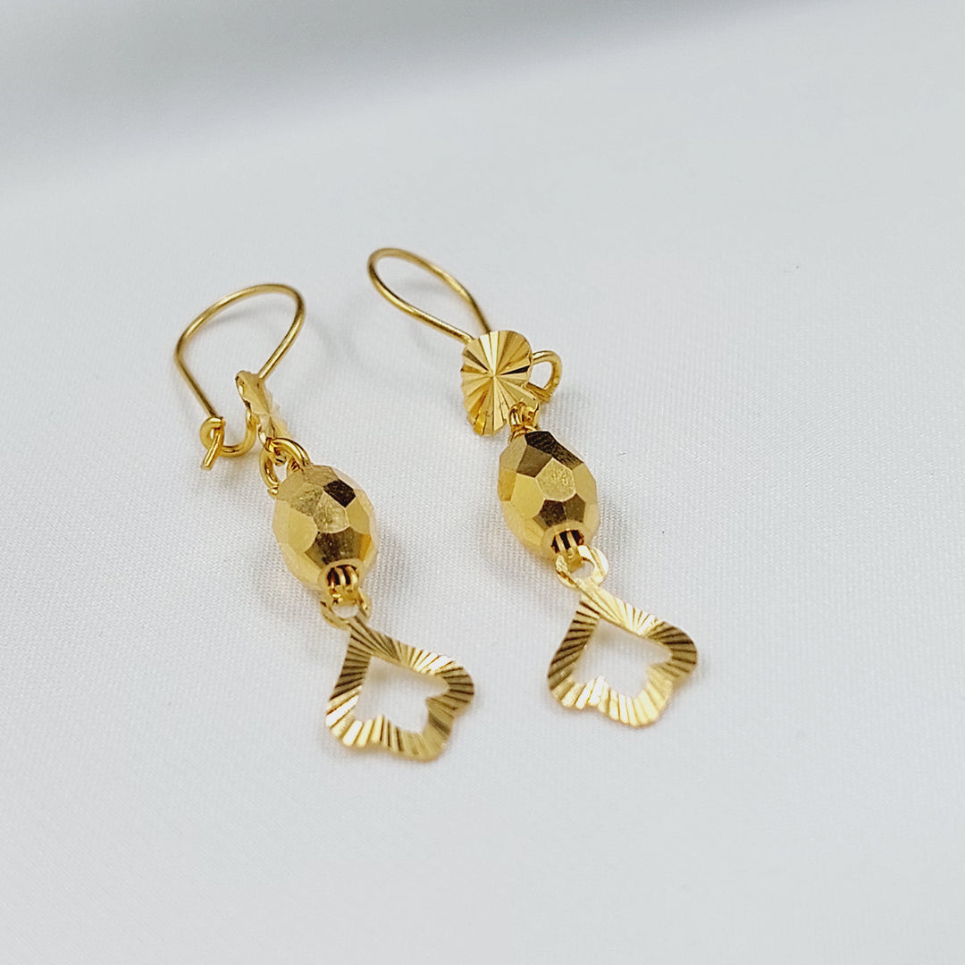 21K حلق شنكل ناعم-مجوهرات الشيخ سعيد-Saeed Jewelry 