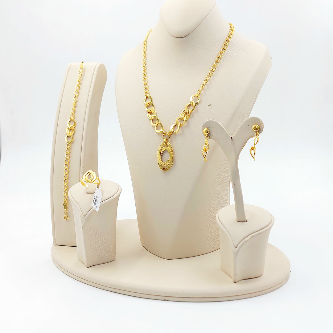 21K طقم جنزير-مجوهرات الشيخ سعيد-Saeed Jewelry 