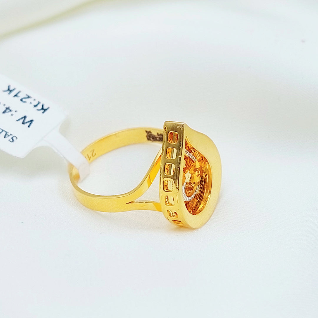 21K خاتم دمعة اكسترا-مجوهرات الشيخ سعيد-Saeed Jewelry 
