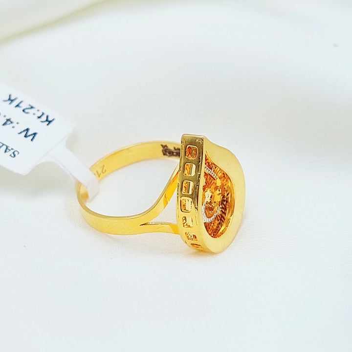 21K خاتم دمعة اكسترا-مجوهرات الشيخ سعيد-Saeed Jewelry 