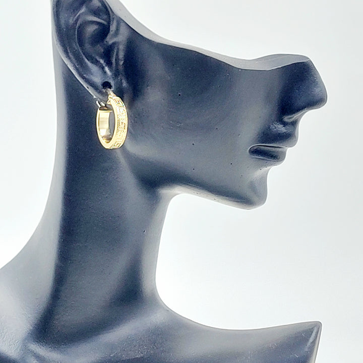 18K حلق ذبلة اكسترا-مجوهرات الشيخ سعيد-Saeed Jewelry 
