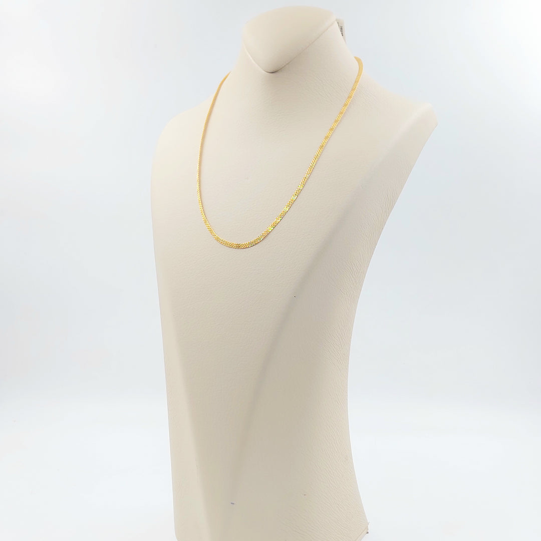 21K سنسال مبسط 3mm-مجوهرات الشيخ سعيد-Saeed Jewelry 